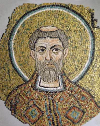 San Ursicino: Frammento di un mosaico dalla Basilica Ursiana, l